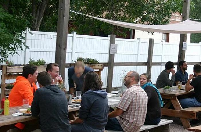 The outdoor bier garten